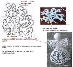 the instructions for crocheted snowflakes are shown