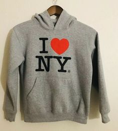 I Love NY Kids Hoodies  size L 14/16  Sweatshirt gray long sleeve length 21 inches and waist 36 inches Sleeve 19.5 inches.D18 Gray Graphic Print Fleece Tops, Gray Long Sleeve Sweatshirt With Ribbed Cuffs, Gray Long Sleeve Sweater With Graphic Print, Gray Graphic Print Long Sleeve Sweater, Heather Grey Long Sleeve Fleece Sweater, Gray Letter Print Hoodie For Winter, Gray Letter Print Hoodie For Fall, Fall Letter Print Gray Hoodie, Gray Winter Hoodie With Letter Print