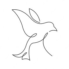 an outline of a bird flying in the air