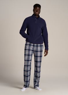 About Our Tall Men's Plaid Flannel Pajamas Get the best night's sleep in our pajama pants for tall men. Having a pair of PJs that fit is crucial to getting a good night's sleep – it can be hard to relax when your pants are too short or the fit is too baggy. That's where we come in. We designed these tall men's pajamas specifically for guys between 6'3” and 7'1” so that you can finally get the rest you've been looking for. These pajama pants have an extra-long inseam that will reach all the way Pajamas Men, Mens Flannel Pajamas, Mens Plaid Flannel, Men's Pajamas, Plaid Pajama, Plaid Pajama Pants, Tall Men, Plaid Pajamas, Mens Flannel