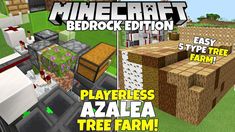 an image of a minecraft map with text that reads,'playless azalea tree farm '