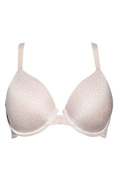 A perfect complement to sleeveless outfits, this front-close bra features stretch-foam cups and special smoothing fabric at the racerback and sides. Front clasp closure 86% nylon, 14% spandex Hand wash, line dry Imported Racerback Bra With Removable Pads, Fitted Racerback Bra With Medium Bust Support, Fitted Pink Racerback Bra, Pink Fitted Racerback Bra, Compressive Go-dry Racerback Sports Bra, Stretch Moisture-wicking Sports Bra In Recycled Polyester, Soft Touch Stretch V-neck Bra, Nylon Underwire Sports Bra With Built-in Bra, Compressive Underwire Bra