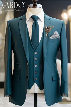 >>ORIGINAL ARTWORK AND CONTENT, PLEASE DO NOT COPY<< Men Suits, Suits For Man, Premium Peacock Blue Three-Piece Suit for Men- Elegant and Stylish Formal Wear for Men piece Wedding Suit, Double Breasted, Formal Fashion Slim Fit Suit Elevate your style game with our Peacock Blue Three Piece Suit for men. Crafted with precision and designed for sophistication, this suit is your go-to choice for formal occasions and special events. 👔 Impeccable Tailoring: Our skilled artisans have meticulously tailored this suit to perfection, ensuring a comfortable fit and a sharp, confident look. 🌟 Stand Out in Style: The rich peacock blue color exudes confidence and uniqueness, making you the center of attention at weddings, galas, and business meetings. 💼 Versatile Elegance: The three-piece design inclu Suits Men Different Colors, Suits Color For Men, Suits Men Colorful, Peacock Blue Suit Men, 3pcs Suit Men Wedding, Dark Teal Wedding Suit, Mans Suit Style, Traditional Suits Men, 3pc Suit For Men Wedding