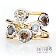 Diamonds Rings, Champagne Bubbles, Jewelry Advice, Mother Rings, White Diamond Ring, Gold Diamond Earrings, Dress Rings, Bling Rings, Champagne Diamond