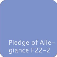 a blue square with the words pledge of alle - giance f2 2