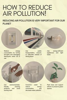 an advertisement showing how to reduce air pollution