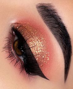 Eyeshadow Looks Wedding, Peach Eyeshadow Looks, Peachy Makeup Look, Peach Eye Makeup, Golden Eye Makeup, Fantasy Make-up, Color Melon, Makeup Ojos, Soft Eye Makeup