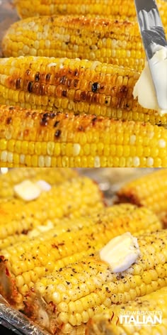 grilled corn on the cob with butter and garlic