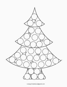 a christmas tree made out of circles