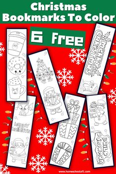 These free printable Christmas bookmarks are available in 6 fun holiday designsA great activity for schoolat homeor in the library. Free Christmas Bookmarks To Color, Free Printable Christmas Bookmarks To Color, Christmas Book Marks Printable Free, Christmas Bookmarks Printable Free, Free Printable Christmas Bookmarks, Free Coloring Bookmarks, Tk Crafts, Free Printable Bookmarks To Color, Printable Christmas Bookmarks