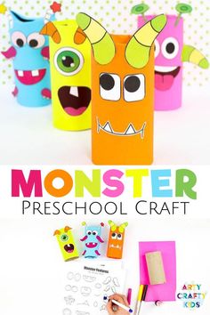 this is an image of monster preschool craft