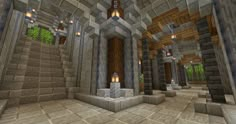 an image of a very nice looking room in minecraft