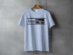 Celebrate your amazing dad with our "Best Papa" T-Shirt! This high-quality tee is perfect for Father's Day, birthdays, or just because. Show your dad how much he means to you with a stylish and comfortable t-shirt he can wear proudly. **Product Features - 👕 **Premium Quality Fabric Made from 100% cotton for superior comfort and durability. - ✨ **Unique Design Features a bold "Best Papa" print. - 🌈 **Available in Multiple Colors Choose from a variety of colors to suit your dad's style. - 🎁 **Perfect Gift Ideal for Father's Day, birthdays or any day to celebrate your wonderful dad. **Wash Instructions - 🌀 **Machine Wash Cold with like colors. - 🚫 **Do Not Bleach Keeps the colors vibrant and fresh. - 📏 **Tumble Dry Low To maintain size and fit. - 🔄 **Inside Out Iron inside out if neede Papa T Shirt, Dad Fashion, Xmas Shirts, Comfort Color, Dad Birthday, Birthday Shirt, Gift Birthday, Birthday Shirts, Tshirt Colors