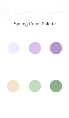 the spring color palette with different shades