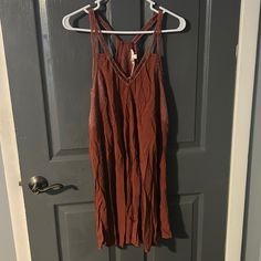 V-Neck Dress, Not Too Short And Not Too Long. Lined V-neck Sundress, Lined V-neck Sundress For Date Night, Lined V-neck Midi Dress For Vacation, Summer V-neck Lined Mini Dress, Brown V-neck Mini Dress For Spring, V-neck Lined Sundress For Date Night, Brown V-neck Summer Sundress, V-neck Rayon Beach Dress, V-neck Sundress For Beach Cover-up