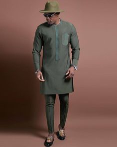 Men African Fashion, Green Wedding Suit, Wedding Suits Groomsmen, Couple Matching Outfits, African Inspired Clothing, African Wedding Dress, African Clothing For Men