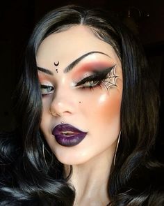 Pretty Witch Makeup, Witchy Makeup, Halloween Makeup Witch, Vampire Makeup, Creepy Halloween Makeup, Halloween Makeup Pretty, Halloween Eye Makeup, Halloween Makeup Scary