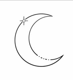 the crescent and star are drawn in black ink