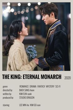 the king - eternal monarch poster with an image of a man and woman facing each other