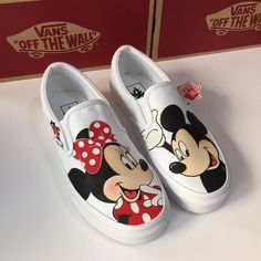 https://www.etsy.com/listing/735947994/mickey-and-minnie-shoesdisney?ref=shop_home_active_15 Mickey Mouse Vans, Minnie Shoes, Disney Painted Shoes, Mickey Shoes, Vans Painted, Vans Disney, Mickey Mouse Shoes, Minnie Mouse Shoes, Shoes Disney