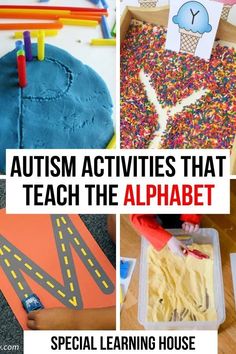 different activities that teach the alphabet for kids to use in their homes and school projects