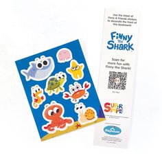 a package of stickers with an image of sea animals