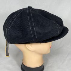 Stacy Adams Flat Cap Saw594-Blk Nwt 50% Wool, 50% Terylene Style: Saw594-Blk 8 Panels Structure Decorated With White Stitches Stacy Adams Metal Logo In The Back Size: M, The Inner Circumference Is Approximately 21 1/2" Size: L The Inner Circumference Is Approximately 22 1/2" Size: Xl The Inner Circumference Is Approximately 23 1/4" Condition Note: Brand New With Tag Adam Black, Upscale Fashion, Ivy Cap, Straw Fedora Hat, Wide Brim Fedora, Wool Fedora, Flat Cap, Metal Logo, Black White Fashion