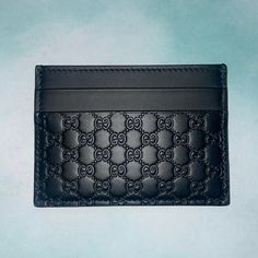 Nwot Brand New Gucci Unisex Card Holder 100% Authentic Brand New Never Used Black Embossed Guccissima Leather Gucci Black Wallet For Formal Occasion, Gucci Wallet Mens Fake, Designer Black Wallet With Embossed Logo, Chic Black Gucci Wallet, Gucci Mens Wallet, Gucci Black Formal Wallet, Luxury Gucci Wallet With Logo, Gucci Card Holder, Gucci Black Wallet With Card Slots