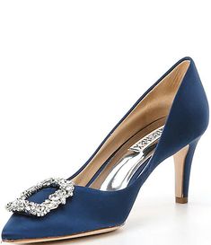 Mother Of Bride Shoes, Dillards Shoes, Navy Blue Wedding Shoes, Blue Wedding Shoes, Bridal Wedding Shoes, Navy Blue Wedding, Elegant Shoes, Bride Shoes, Slingback Pump