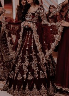 Maroon Desi Wedding Dress, Burgundy Bridal Dress, Ruksati Dress, Dark Red Indian Wedding Dress, Desi Bridal Dresses, Traditional Indian Wedding Dress, Nepali Wedding, Sari Wedding, Bride Aesthetic