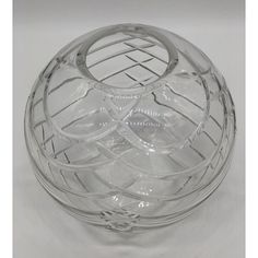 LARGE CRYSTAL-CUT FISH BOWL SHAPE GLASS GLOBE - 9 lbs; 10"x10". VERY SUBSTANTIAL PIECE (9LBS). BEAUTIFULLY CUT LINES. GREAT CONDITION WITH FEW MINOR HAIR-THIN SCRATHES NEAR BOTTOM River Edge, Large Crystal, Fish Bowl, Large Crystals, Glass Globe, Decorative Storage, Decorative Bowls, Globe, Fish