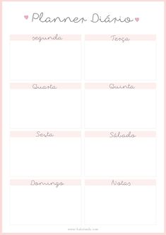 a printable planner with the names of different items in spanish, english and spanish