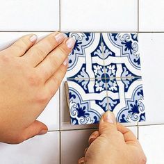 Portuguese Tiles Azulejos Stickers for covering ceramic tile Portugal Inspired Decor, Portuguese Interiors, Tiles Portuguese, Stickers Ideas, Portuguese Tile, Portuguese Tiles, Tile Stickers, Tile Decals, Kitchen Tiles