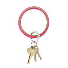 Pink Leather Big O Key Ring Big O, Starbucks Card, College Gifts, Best Handbags, Leather Keyring, Tickled Pink, Grad Gifts, Ring Fit, Leather Key