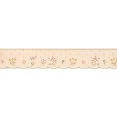 a wallpaper border with flowers and dots