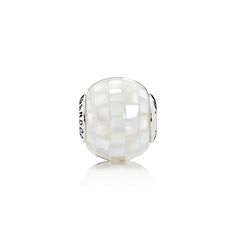 PANDORA | GENEROSITY, White Mother-of-Pearl Mosaic Pandora Essence Charms, Mother Of Pearl Mosaic, Pandora Essence, Charms Pandora, Bracelet Pandora, Pandora Rings