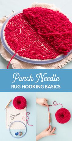 the instructions to make a knitted needle rug hooking basics