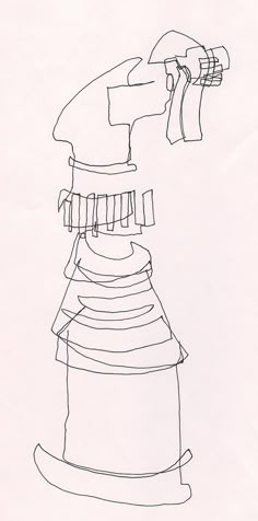 a black and white drawing of an object