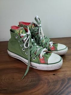 Converse Chuck Taylor Double Upper High Top Green Tye Dye Size 4 mens 6 womens. Preowned condition,  has markings and will need to be cleaned to your preference. See photos for condition and visual description. Will come as is with no original box. If you have any questions please ask 😊 Customized Converse, Cool Converse, Converse Women, Shoe Designs, Green Converse, Downtown Girl, Swag Shoes, Big Boy, Womens Converse