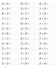 the printable worksheet for adding numbers