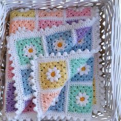 Pastel Gradient Daisy Blanket Daisy Blanket, Kids Mittens, Pastel Gradient, Kids Cardigans, Crochet Blanket Designs, Kids Headbands, Kids Bow Ties, Soft Baby Blankets, Rompers For Kids