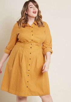 Mustard Shirt, Plus Size Fashion Tips, Cottagecore Fashion, Striped Shirt Dress, Lined Skirt