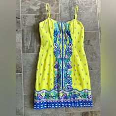 Questions? Leave A Comment Below! Lilly Pulitzer Dress, Stretch Dress, Yellow Blue, Leave A Comment, Lilly Pulitzer, Blue Yellow, Pineapple, Color Blue, Womens Dresses