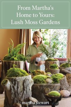 the cover of martha's home to yours moss gardens by martha sewartt