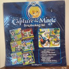 an advertisement for the disney movie, capture the magic scrapbooking kit is shown