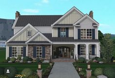 House Design Photos Bloxburg, Bloxburg House Ideas Exterior Suburban, Suburban House Backyard, Bloxburg Suburban, Bloxburg Family House, Bloxburg House Layouts, Bloxburg Exterior