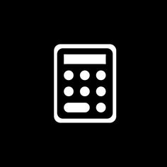 a calculator icon on a black background