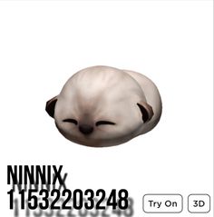 an animal with its eyes closed and the words ninjax on it's side