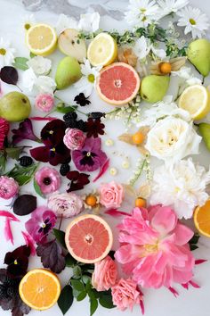 an image of flowers and fruit on twitter