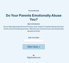 Do Your Parents Emotionally Abuse You?